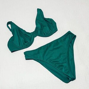 Women’s Hollister Underwire Emerald Green Bikini Set